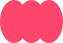 A fun, bright pink modern cut out shape that looks like three vertical ovals connected together.