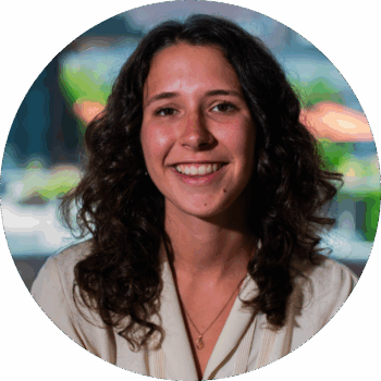 Headshot of Helen Hill, Development and Communications Assistant, smiling.
