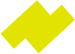 A bright green modern shape. It looks like two rectangles attached together, creating a "Z" shape.